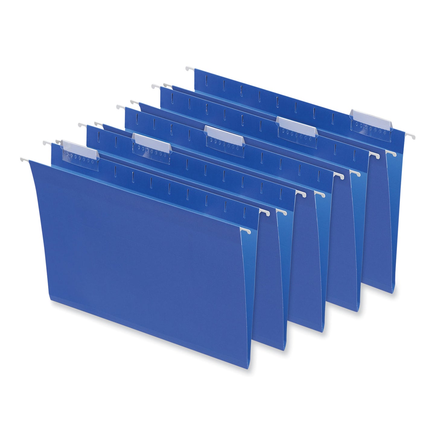 Universal Deluxe Bright Color Hanging File Folders, Letter Size, 1/5-Cut Tabs, Blue, 25/Box (14116)