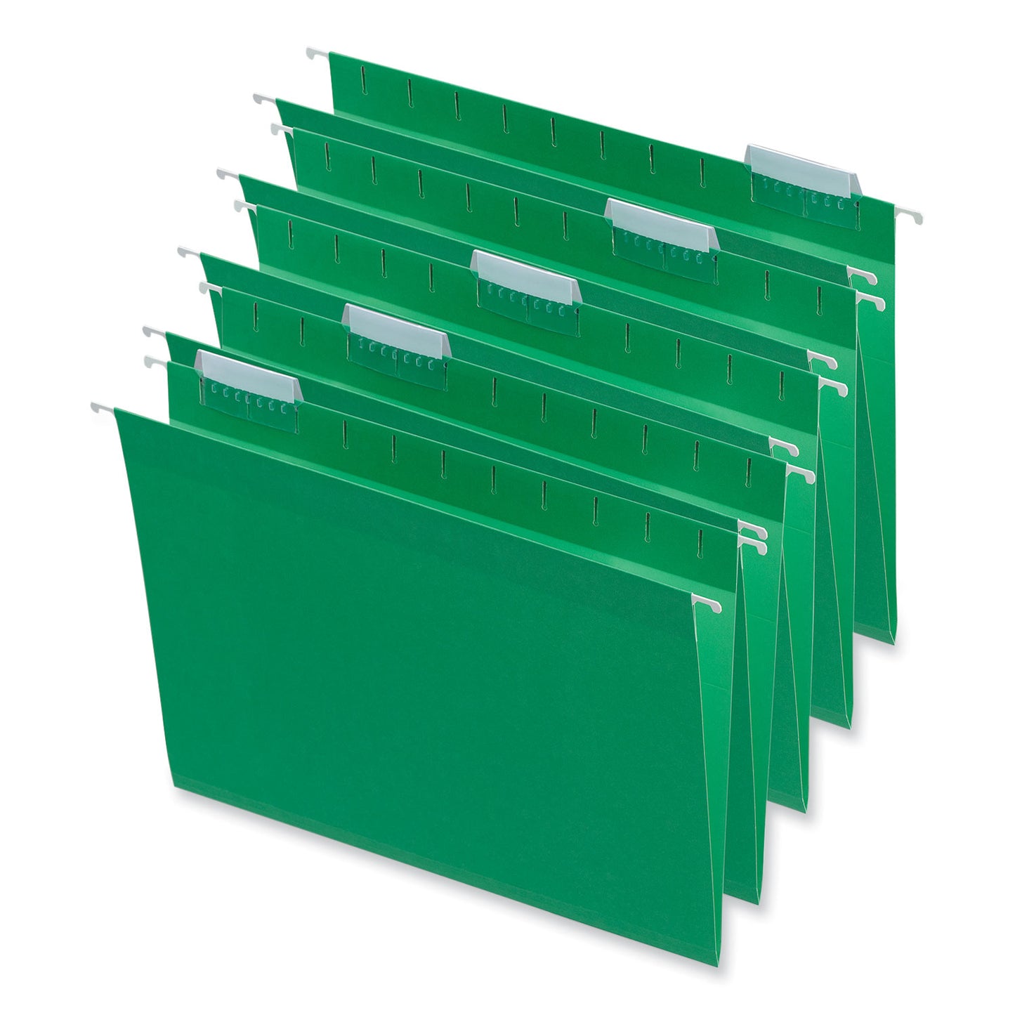 Universal Deluxe Bright Color Hanging File Folders, Letter Size, 1/5-Cut Tabs, Bright Green, 25/Box (14117)