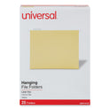 Universal Deluxe Bright Color Hanging File Folders, Letter Size, 1/5-Cut Tabs, Yellow, 25/Box (14119)