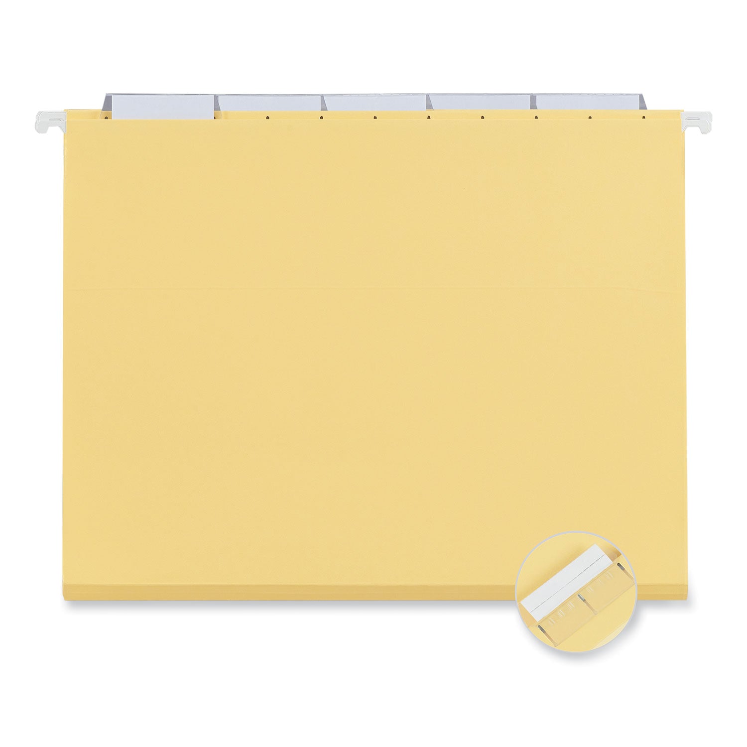 Universal Deluxe Bright Color Hanging File Folders, Letter Size, 1/5-Cut Tabs, Yellow, 25/Box (14119)