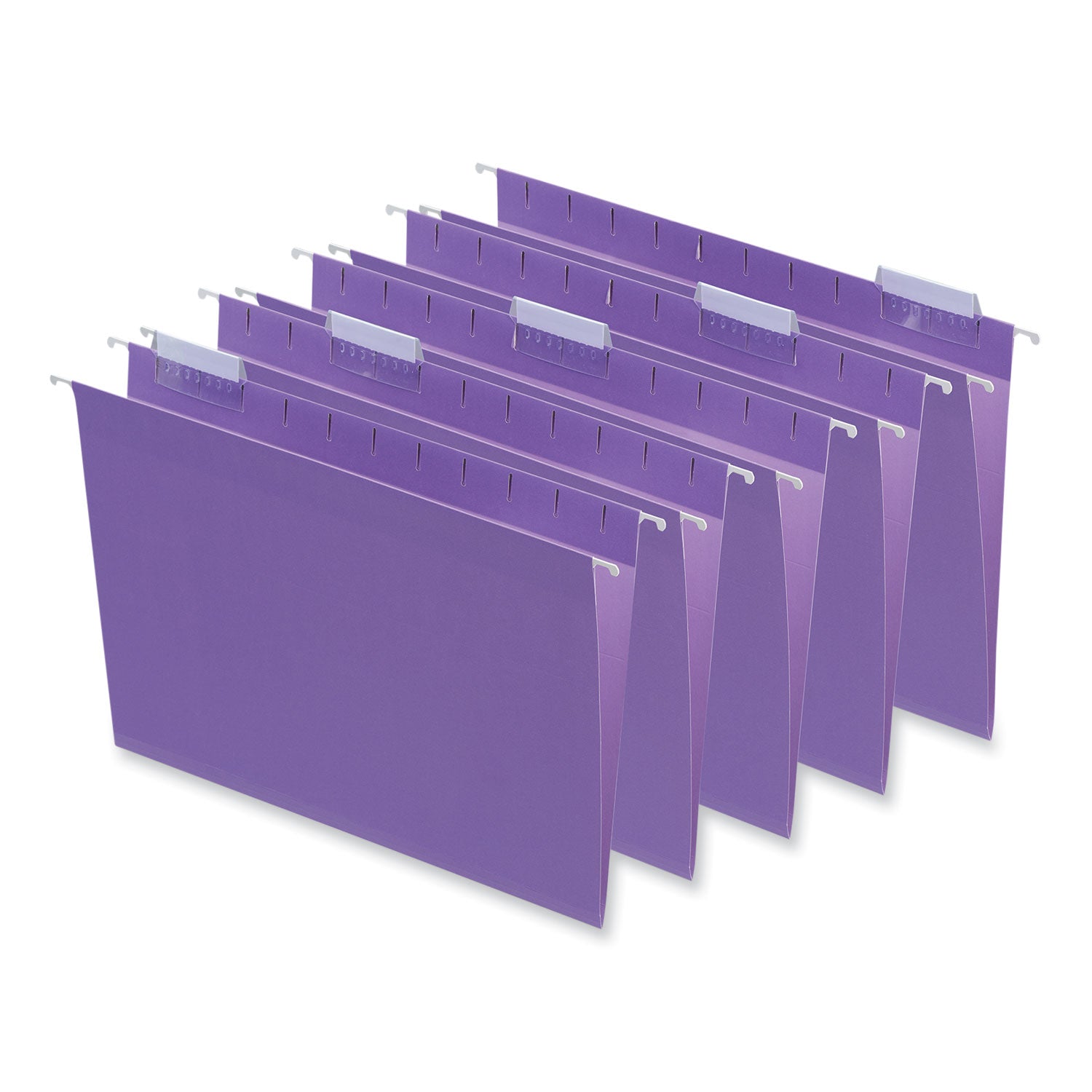 Universal Deluxe Bright Color Hanging File Folders, Letter Size, 1/5-Cut Tabs, Violet, 25/Box (14120)