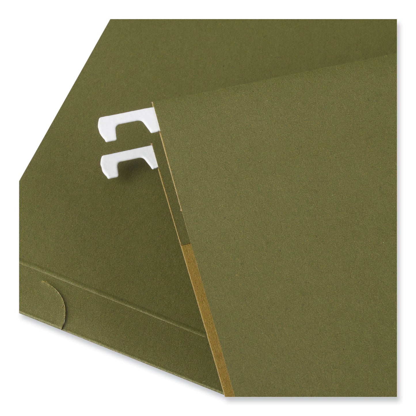 Universal Box Bottom Hanging File Folders, 1" Capacity, Letter Size, 1/5-Cut Tabs, Standard Green, 25/Box (14141)