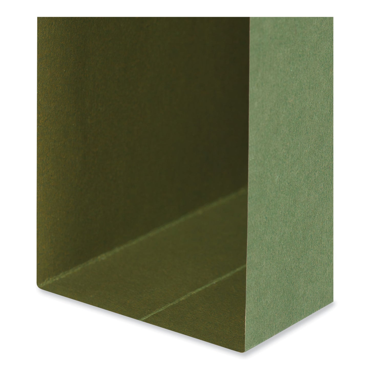 Universal Box Bottom Hanging File Folders, 3" Capacity, Letter Size, 1/5-Cut Tabs, Standard Green, 25/Box (14143)