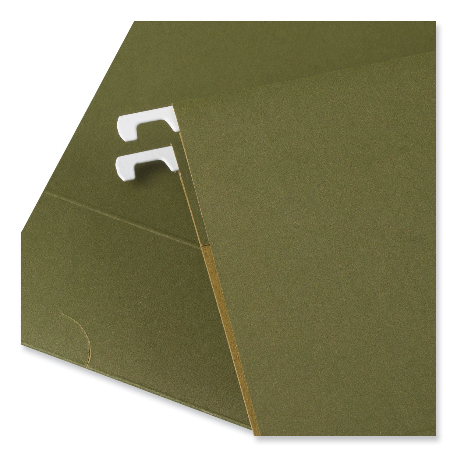 Universal Box Bottom Hanging File Folders, 1" Capacity, Legal Size, 1/5-Cut Tabs, Standard Green, 25/Box (14151)