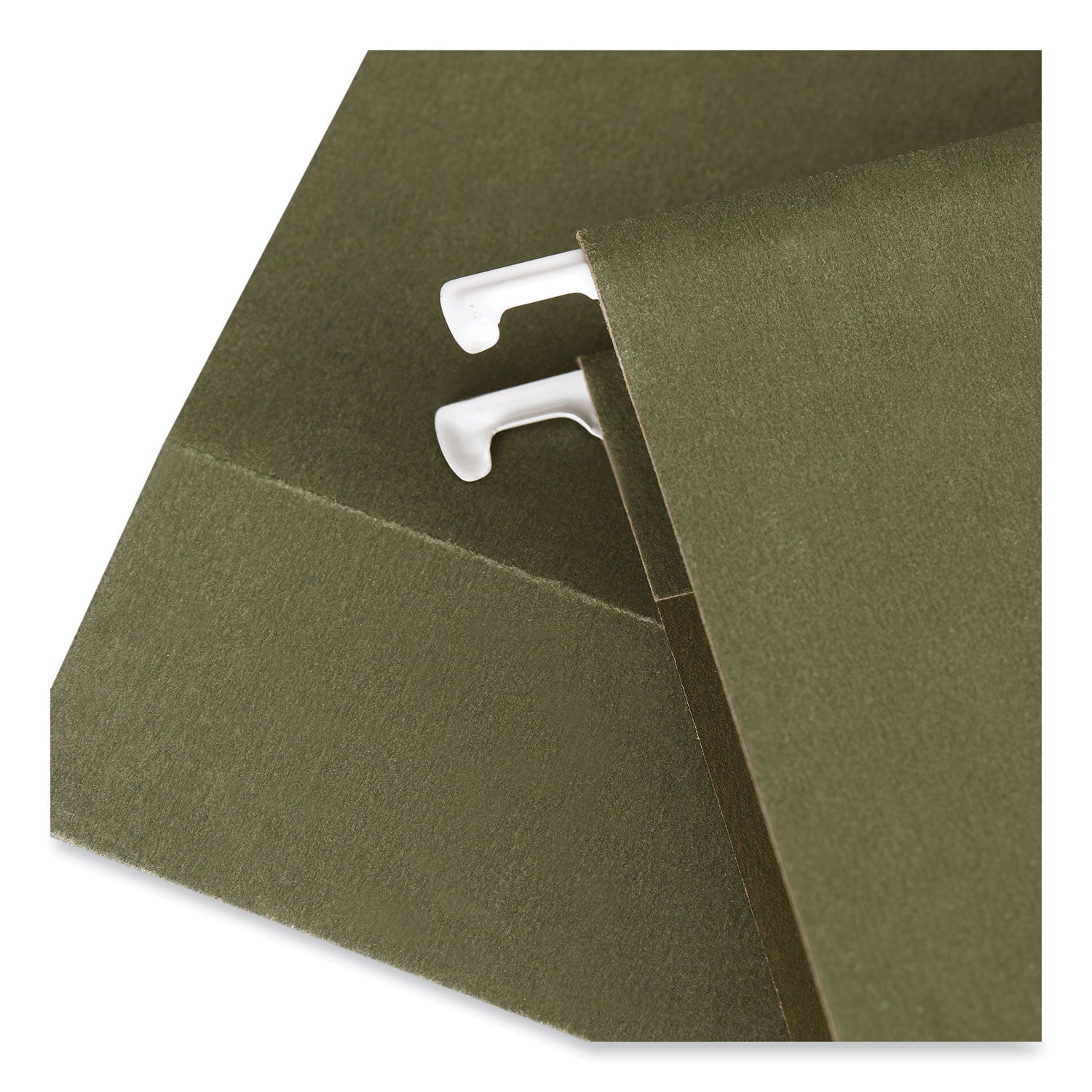 Universal Hanging Box Bottom File Pockets, 1 Section, 3.5" Capacity, Letter Size, Standard Green, 10/Box (14160)