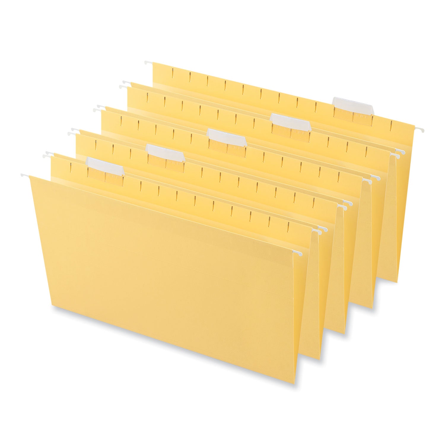 Universal Deluxe Bright Color Hanging File Folders, Legal Size, 1/5-Cut Tabs, Yellow, 25/Box (14219)