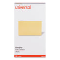 Universal Deluxe Bright Color Hanging File Folders, Legal Size, 1/5-Cut Tabs, Yellow, 25/Box (14219)