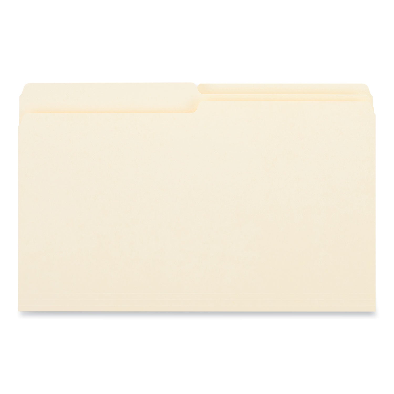 Universal Top Tab File Folders, 1/2-Cut Tabs: Assorted, Legal Size, 0.75" Expansion, Manila, 100/Box (15112)