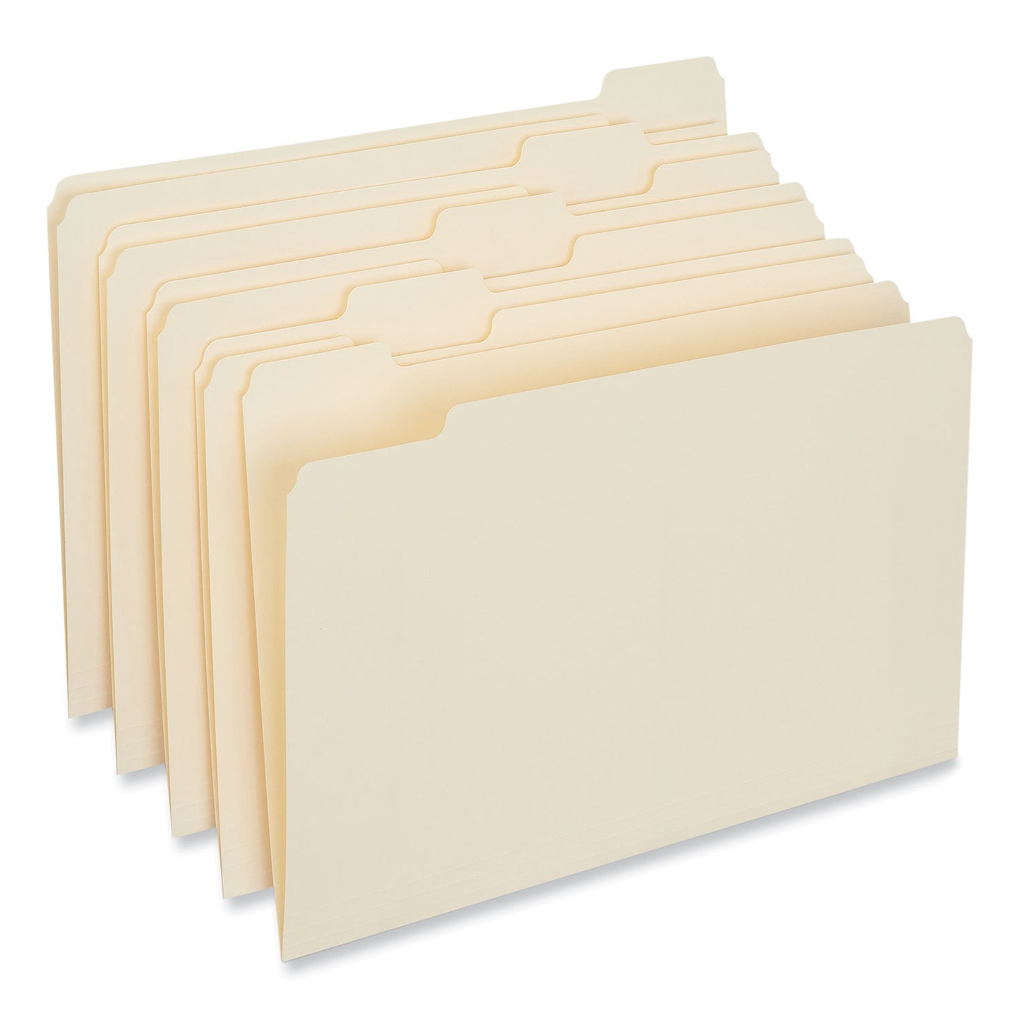 Universal Top Tab File Folders, 1/5-Cut Tabs: Assorted, Legal Size, 0.75" Expansion, Manila, 100/Box (15115)