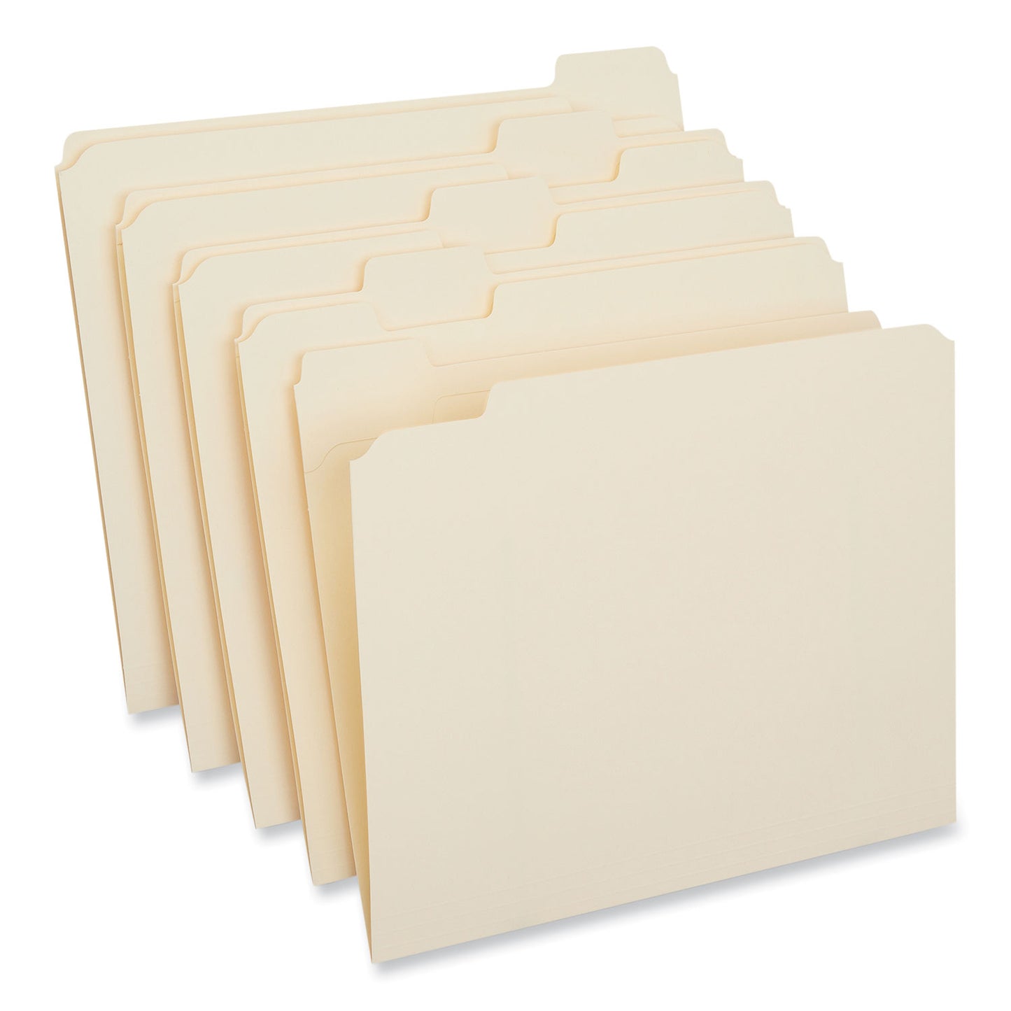 Universal Double-Ply Top Tab Manila File Folders, 1/5-Cut Tabs: Assorted, Letter Size, 0.75" Expansion, Manila, 100/Box (16115)