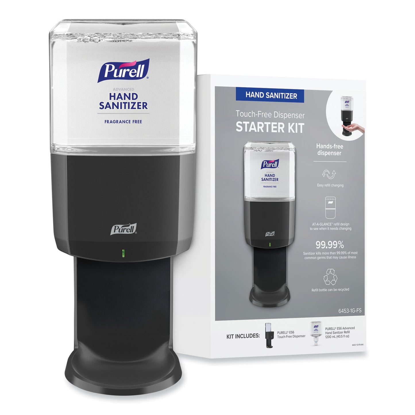 PURELL Advanced Hand Sanitizer Foam ES6 Starter Kit, Graphite (64531GFS)