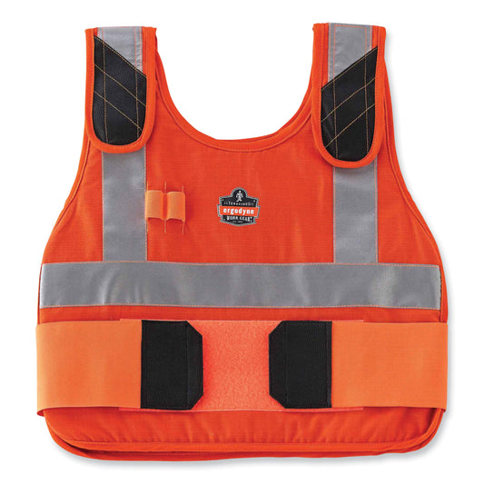 ergodyne Chill-Its 6225 Premium FR Phase Change Cooling Vest, Modacrylic Cotton, Small/Medium, Orange (12205)