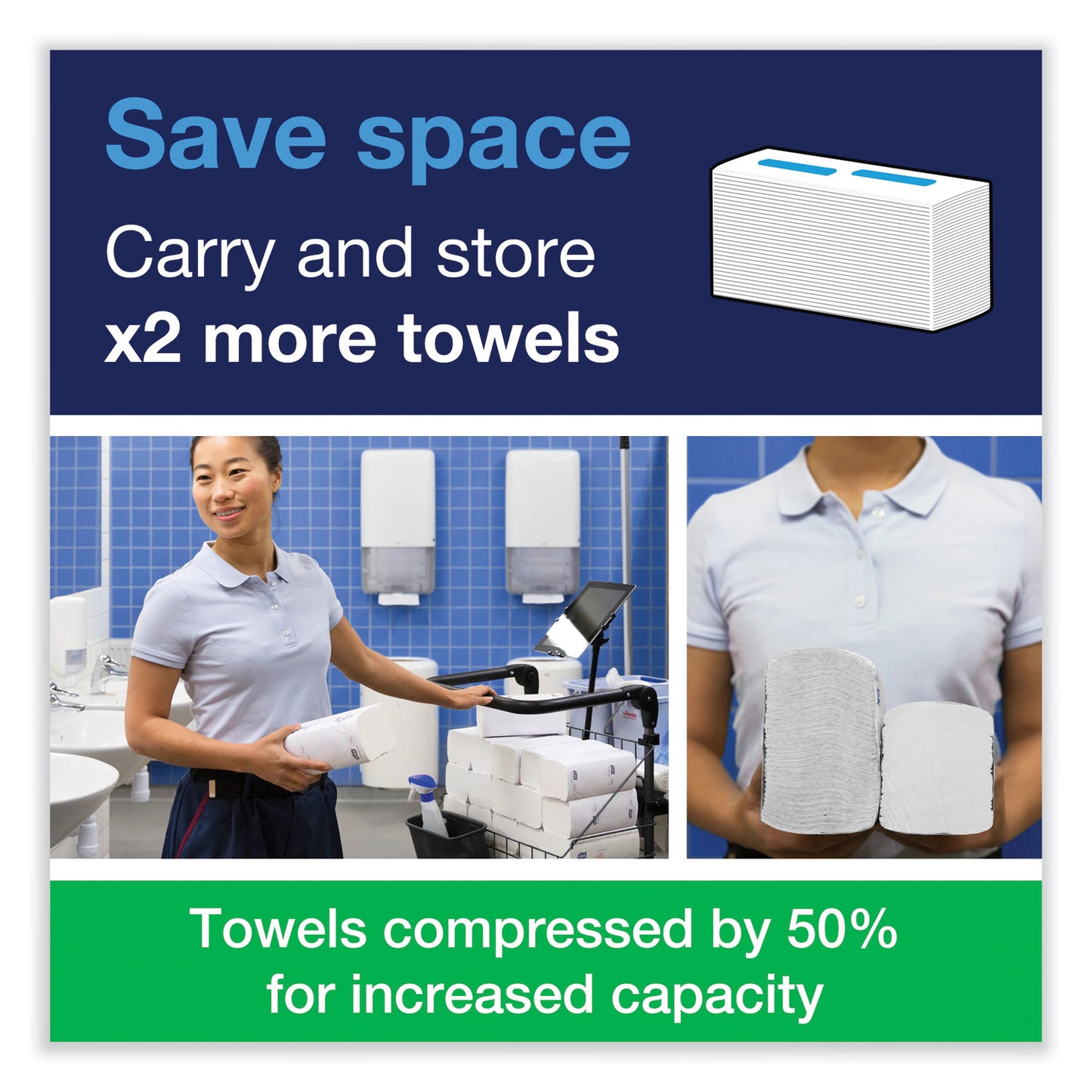 Tork PeakServe Continuous Hand Towel, 1-Ply, 7.91 x 8.85, White, 410 Wipes/Pack, 12 Packs/Carton (105065)