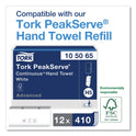 Tork PeakServe Continuous Hand Towel Dispenser, 14.44 x 3.97 x 19.3, White (552530)