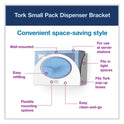 Tork Small Bracket Wiper Dispenser, 8.42 x 4.22 x 5.74, White (655300)