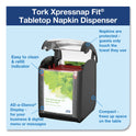 Tork Xpressnap Fit Napkin Dispenser, Tabletop, 4.4 x 5.6 x 6.7, Black (7232000)