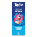 Ziploc Zipper Freezer Bags, 32 oz, 6.97" x 7.7", Clear, 38 Bags/Box, 9 Boxes/Carton (314444)