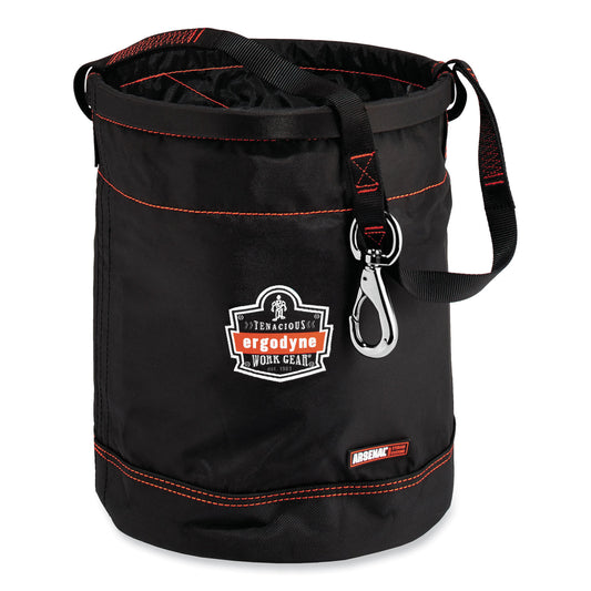 ergodyne Arsenal 5970 Swiveling Hook Nylon Hoist Bucket, 100 lb, Black (14970)