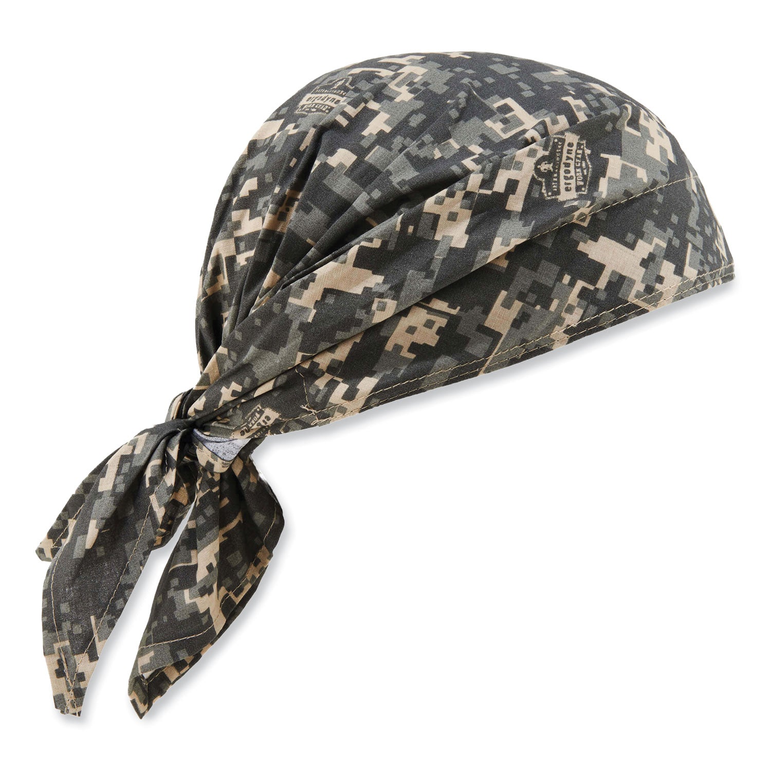 ergodyne Chill-Its 6710CT Cooling PVA Tie Bandana Triangle Hat, One Size Fits Most, Camo (12582)