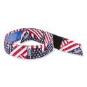 ergodyne Chill-Its 6705CT Cooling PVA Hook and Loop Bandana Headband, One Size Fits Most, Stars & Stripes (12571)