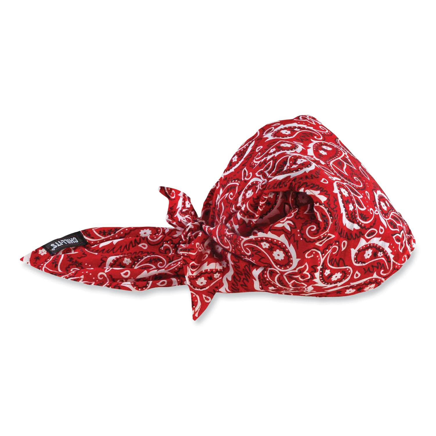 ergodyne Chill-Its 6710CT Cooling PVA Tie Bandana Triangle Hat, One Size Fits Most, Red Western (12583)