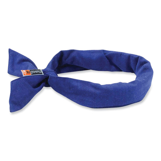 ergodyne Chill-Its 6700FR Fire Resistant Cooling Tie Bandana Headband, One Size Fits Most, Blue (12607)