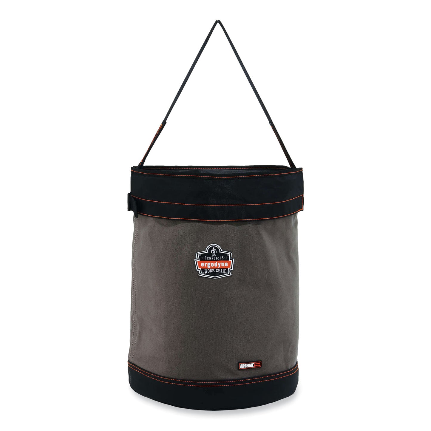 ergodyne Arsenal 5935T Extra-Large Web Handle Canvas Hoist Bucket and Top, 150 lb, Gray (14835)