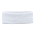 ergodyne Chill-Its 6550 Head Terry Cloth Sweatband, Cotton Terry, One Size Fits Most, White (12450)