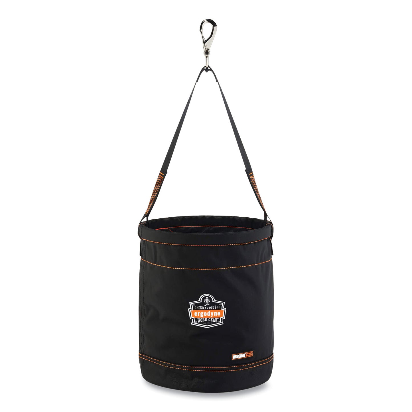 ergodyne Arsenal 5970 Swiveling Hook Nylon Hoist Bucket, 100 lb, Black (14970)