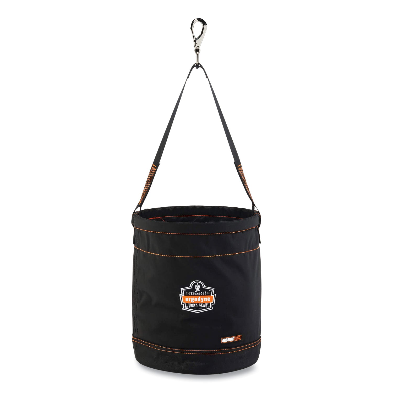 ergodyne Arsenal 5970 Swiveling Hook Nylon Hoist Bucket, 100 lb, Black (14970)