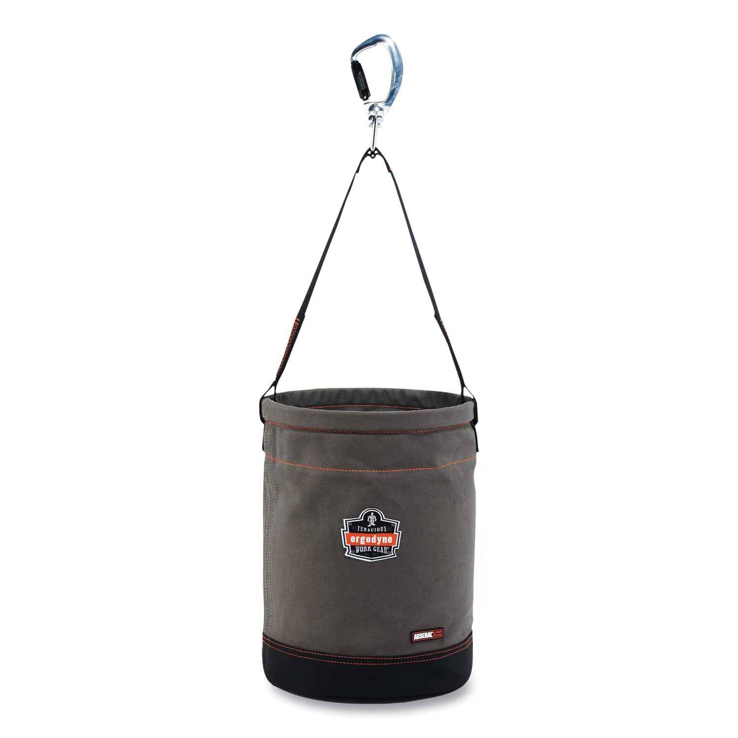 ergodyne Arsenal 5940 Swiveling Carabiner Canvas Hoist Bucket, 150 lb, Gray (14940)