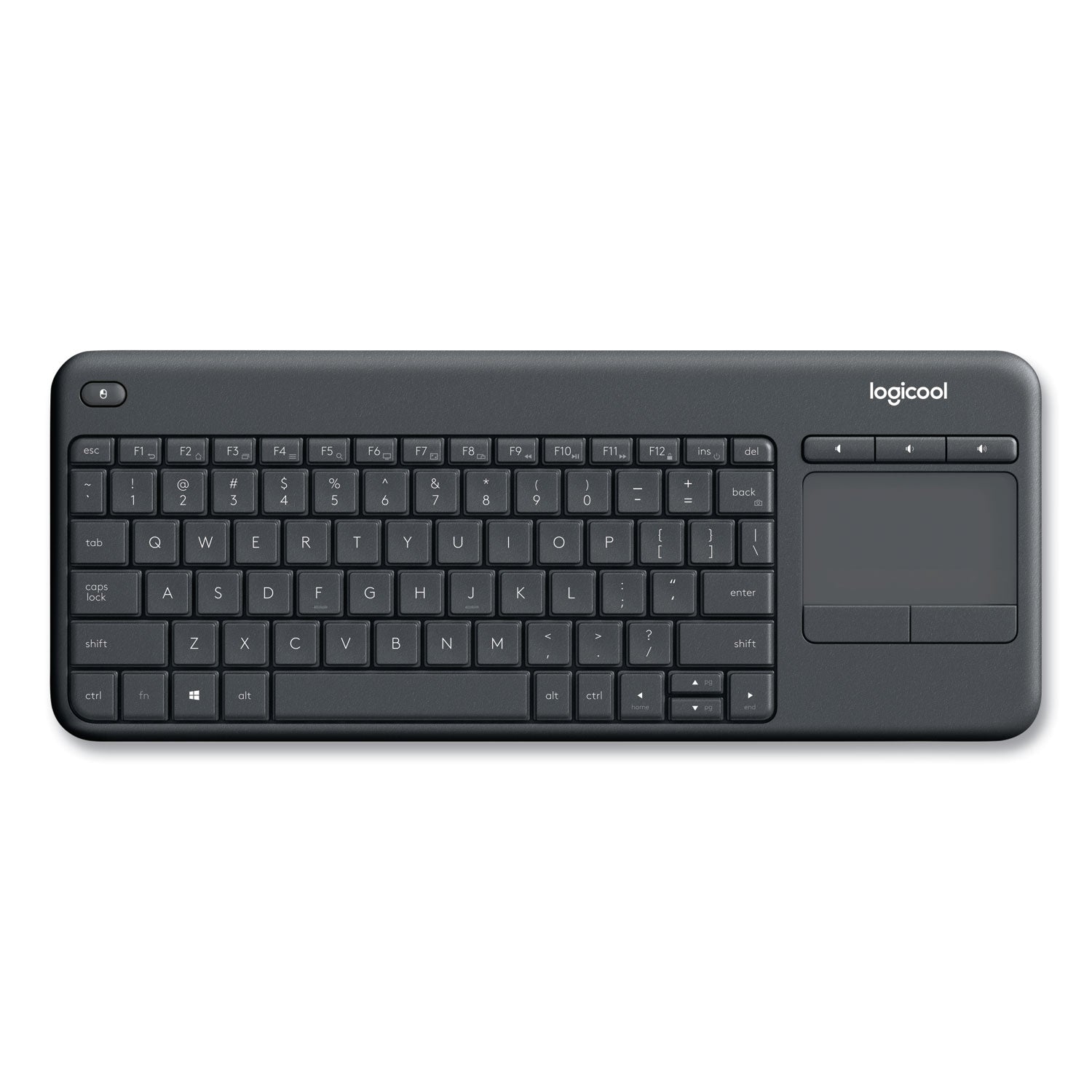 Logitech Wireless Touch Keyboard K400 Plus, Black (920007119)