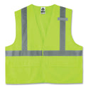 ergodyne GloWear 8225HL Class 2 Standard Solid Hook and Loop Vest, Polyester, Lime, Large/X-Large (21185)