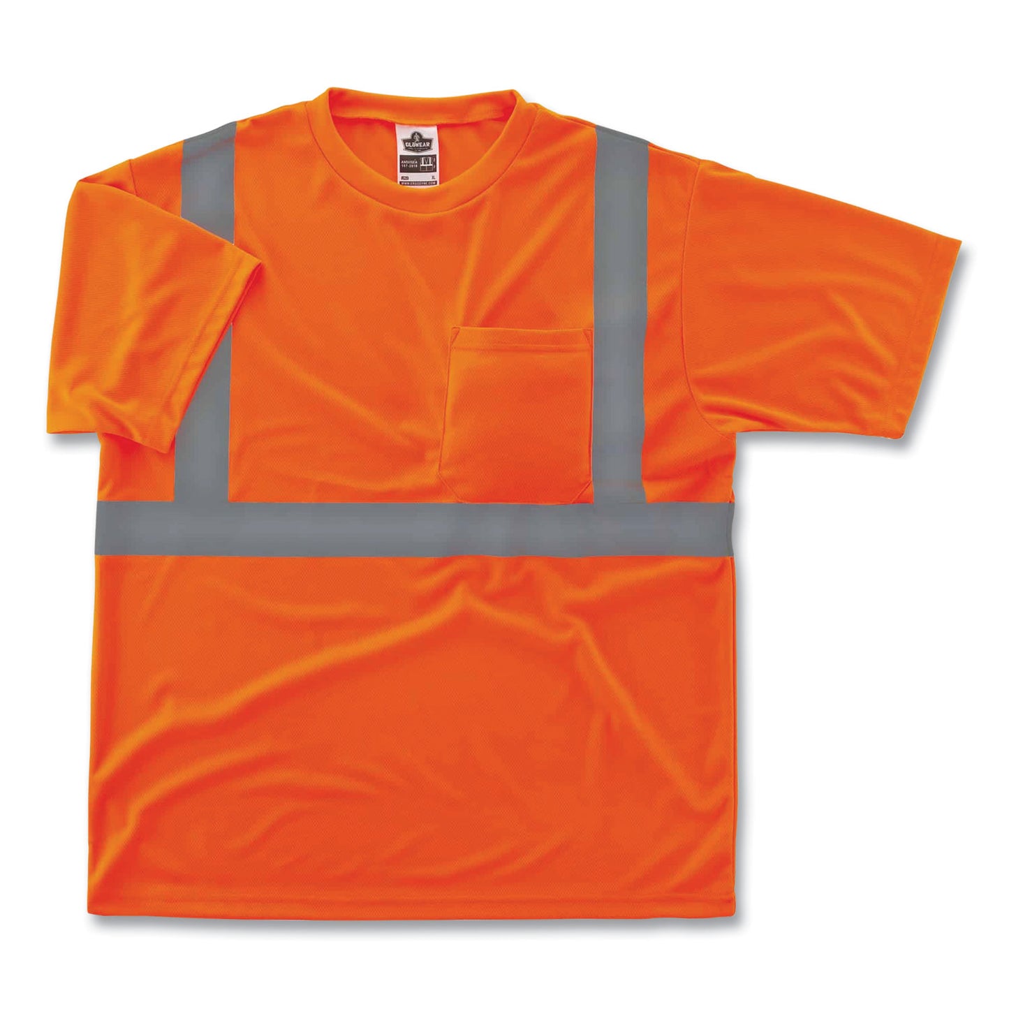 ergodyne GloWear 8289 Class 2 Hi-Vis T-Shirt, Polyester, Orange, 5X-Large (21519)