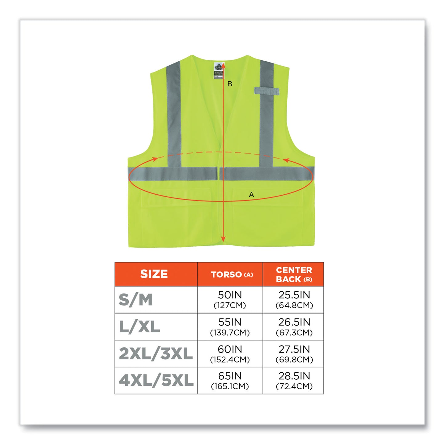 ergodyne GloWear 8225HL Class 2 Standard Solid Hook and Loop Vest, Polyester, Lime, 2X-Large/3X-Large (21187)