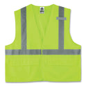 ergodyne GloWear 8225HL Class 2 Standard Solid Hook and Loop Vest, Polyester, Lime, Small/Medium (21183)