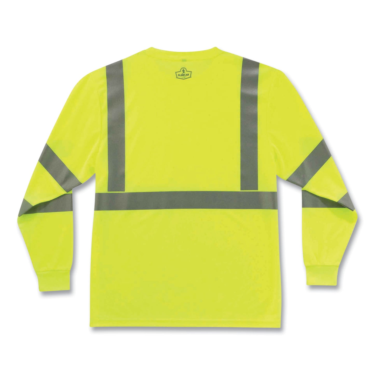 ergodyne GloWear 8391 Class 3 Hi-Vis Long Sleeve Shirt, Polyester, Lime, Large (21704)