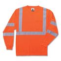 ergodyne GloWear 8391 Class 3 Hi-Vis Long Sleeve Shirt, Polyester, Orange, Large (21714)