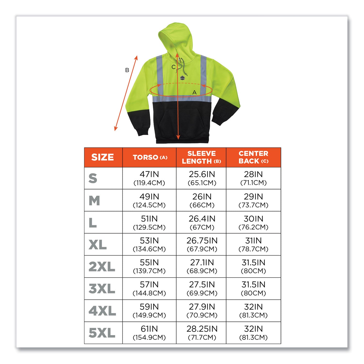 ergodyne GloWear 8293 Hi-Vis Class 2 Hooded Sweatshirt Black Bottom, Polar Fleece, Small, Lime (21685)