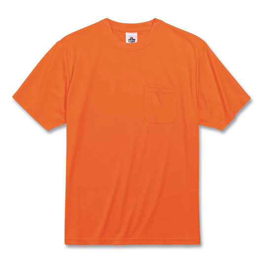 ergodyne GloWear 8089 Non-Certified Hi-Vis T-Shirt, Polyester, 4X-Large, Orange (21568)