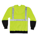 ergodyne GloWear 8293 Hi-Vis Class 2 Hooded Sweatshirt Black Bottom, Polar Fleece, Small, Lime (21685)