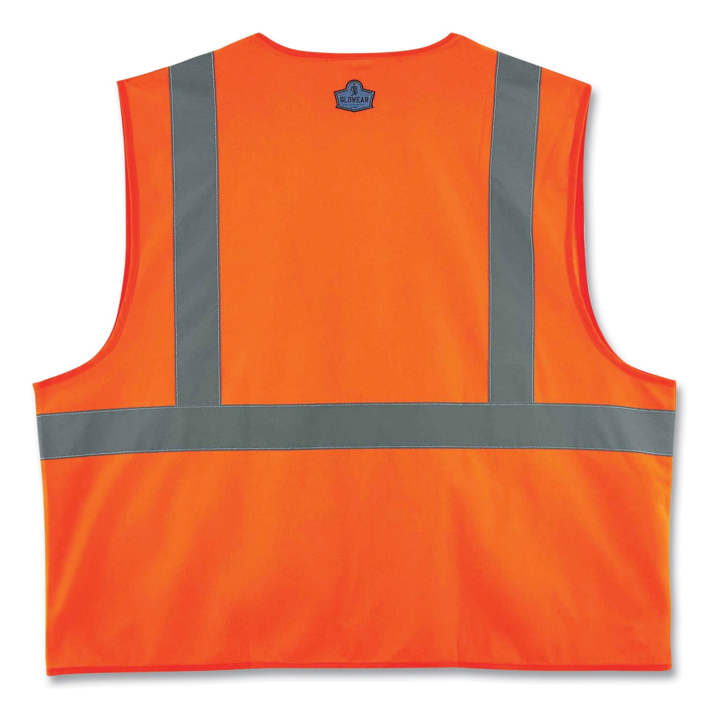 ergodyne GloWear 8225Z Class 2 Standard Solid Vest, Polyester, Orange, Large/-Large (21155)