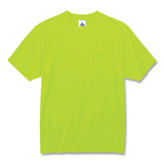 ergodyne GloWear 8089 Non-Certified Hi-Vis T-Shirt, Polyester, 5X-Large, Lime (21559)