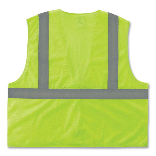 ergodyne GloWear 8205Z Class 2 Super Economy Mesh Vest, Polyester, Lime, Large/X-Large (20995)