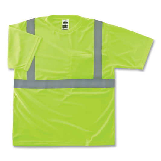 ergodyne GloWear 8289 Class 2 Hi-Vis T-Shirt, Polyester, Lime, 5X-Large (21509)