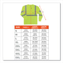 ergodyne GloWear 8391 Class 3 Hi-Vis Long Sleeve Shirt, Polyester, Lime, X-Large (21705)