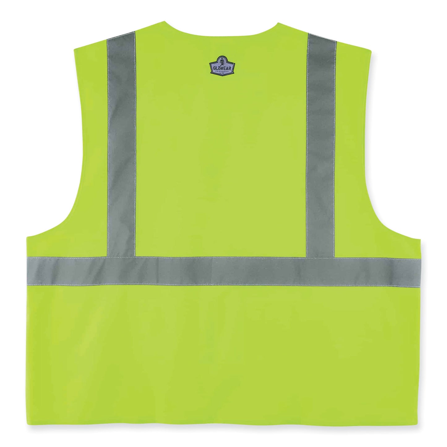 ergodyne GloWear 8225HL Class 2 Standard Solid Hook and Loop Vest, Polyester, Lime, Large/X-Large (21185)