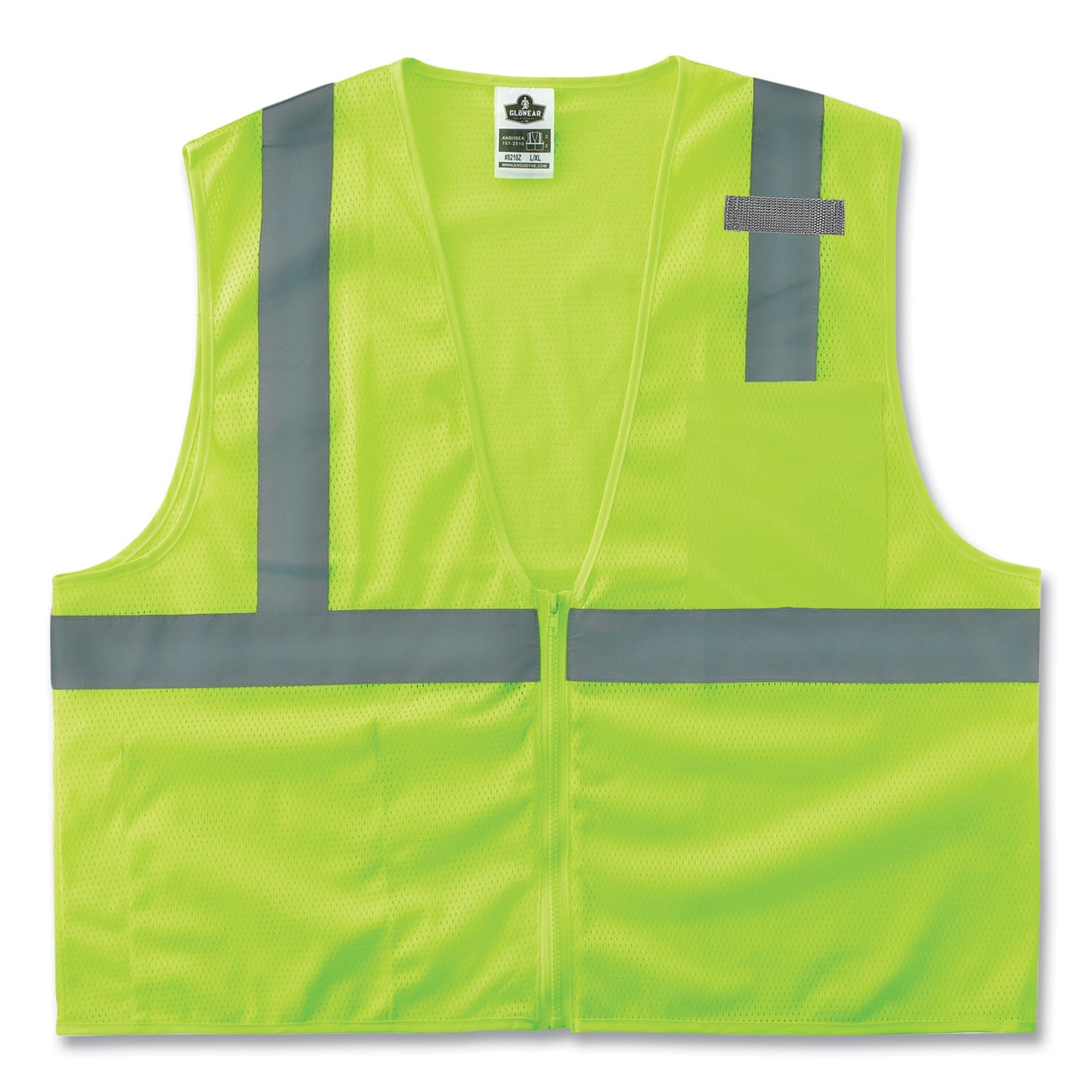 ergodyne GloWear 8210Z Class 2 Economy Mesh Vest, Polyester, Lime, X-Small (21051)