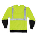 ergodyne GloWear 8293 Hi-Vis Class 2 Hooded Sweatshirt Black Bottom, Polar Fleece, Small, Lime (21683)