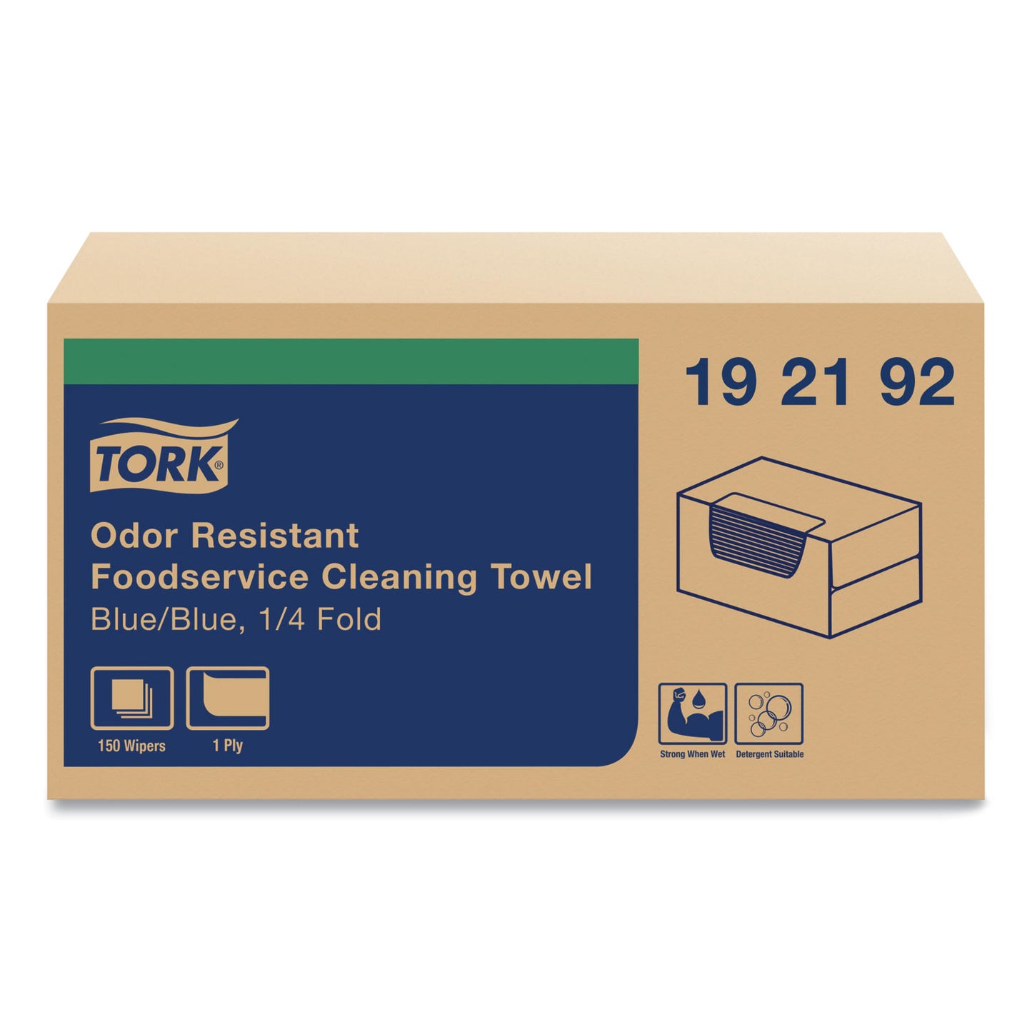 Tork Foodservice Cloth, 13 x 24, Blue, 150/Carton (192192)